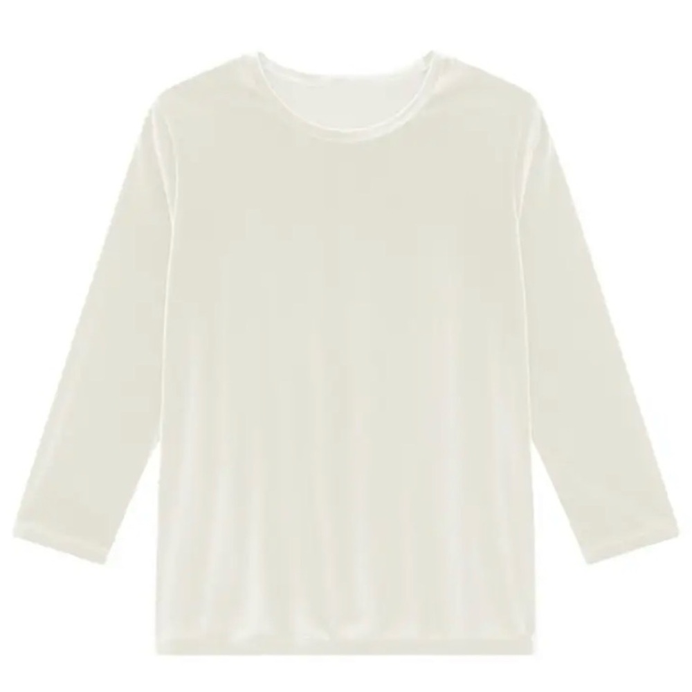 Snow White Velvet Top Large Long Sleeve Crew Neckline New Velvet Rabbit - Picture 4 of 7